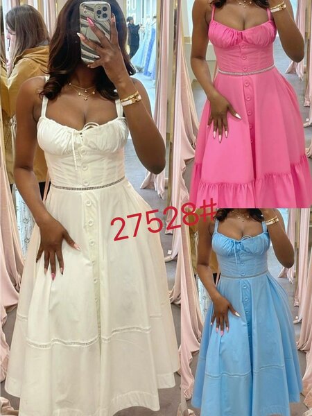 Robe Boutonnée en Coton