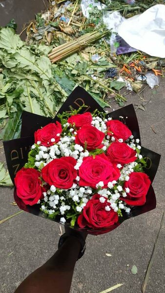 Bouquet de roses rouges