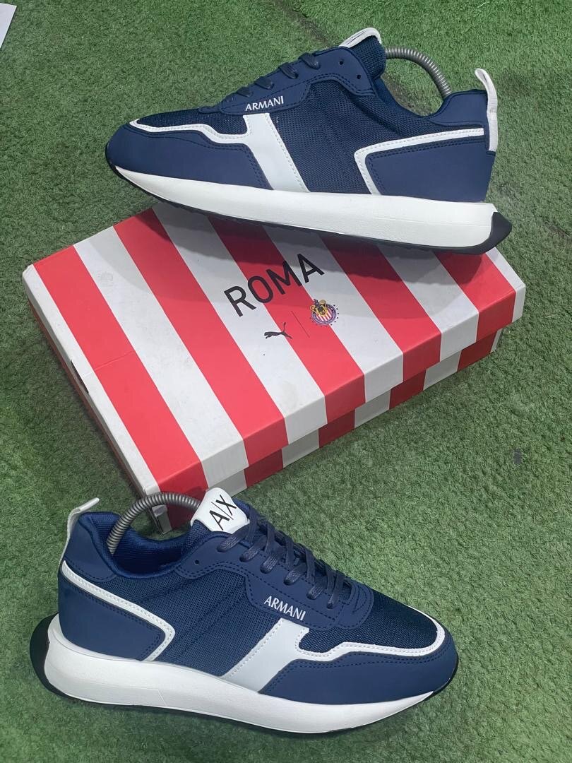 Baskets Homme Bleu Armani