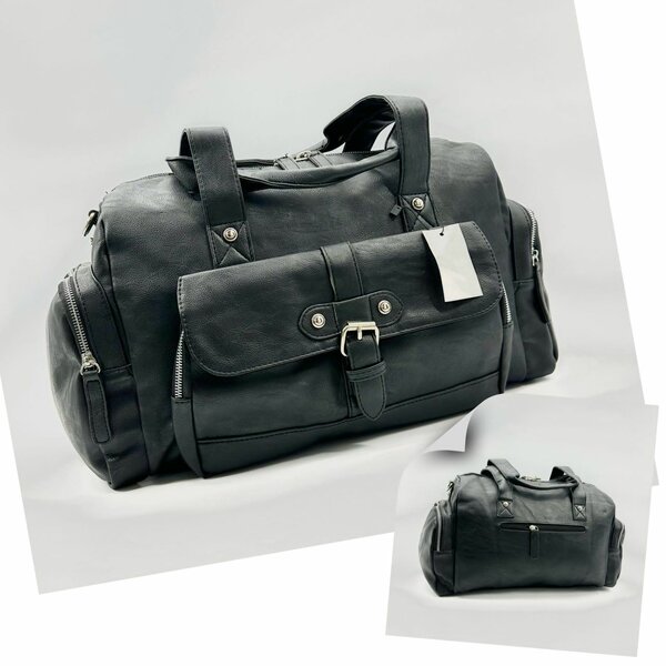 Solid leather duffel bags