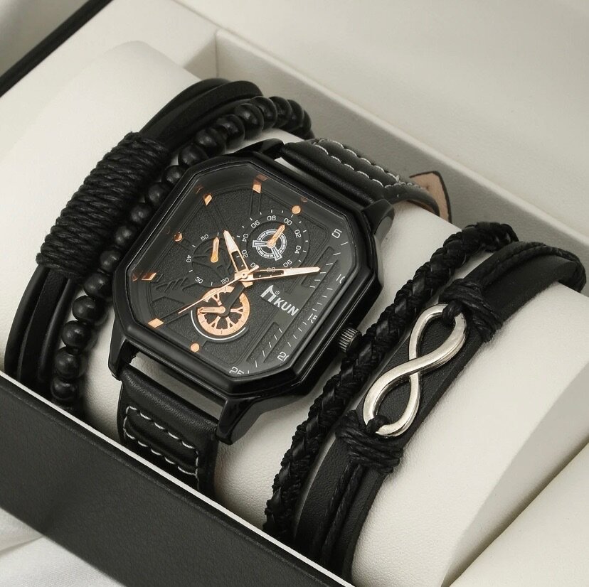 Montre avec bracelets et coffret