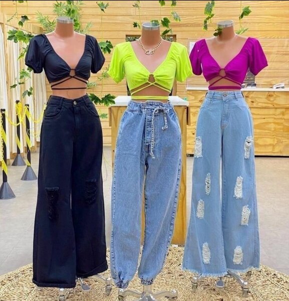 Ladies Crop Top and jeans