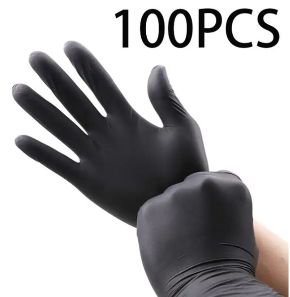 Gant En Plastique Jetable 100 Pièces Sans Poudre