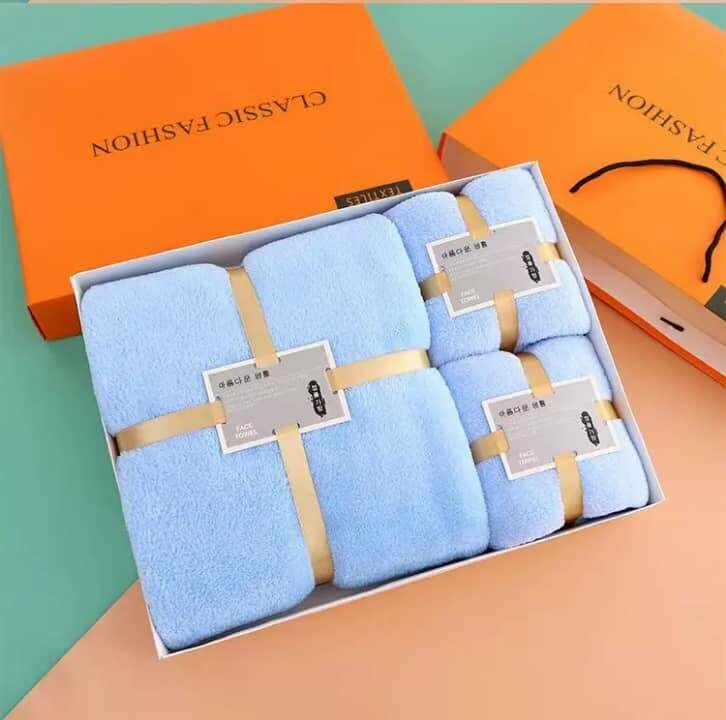 Luxurious gift box towel 3 set
