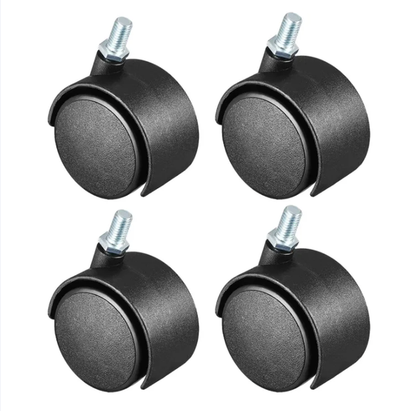 Swivel Casters 2 Inch Nylon 360 Degree M8 x 25mm Threaded Caster Wheels 4 pc