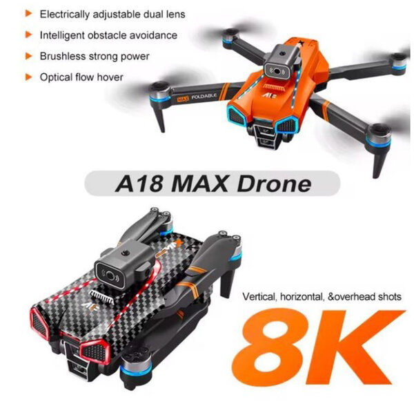 Drone Pliable A18 MAX 8K