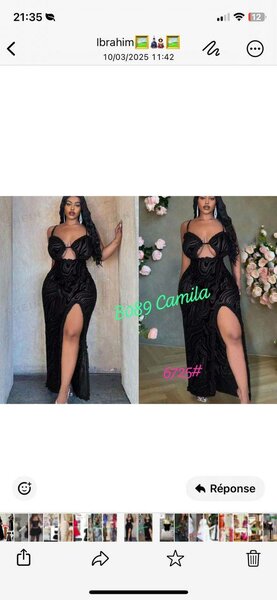 Robe Noire Élegante Soirée