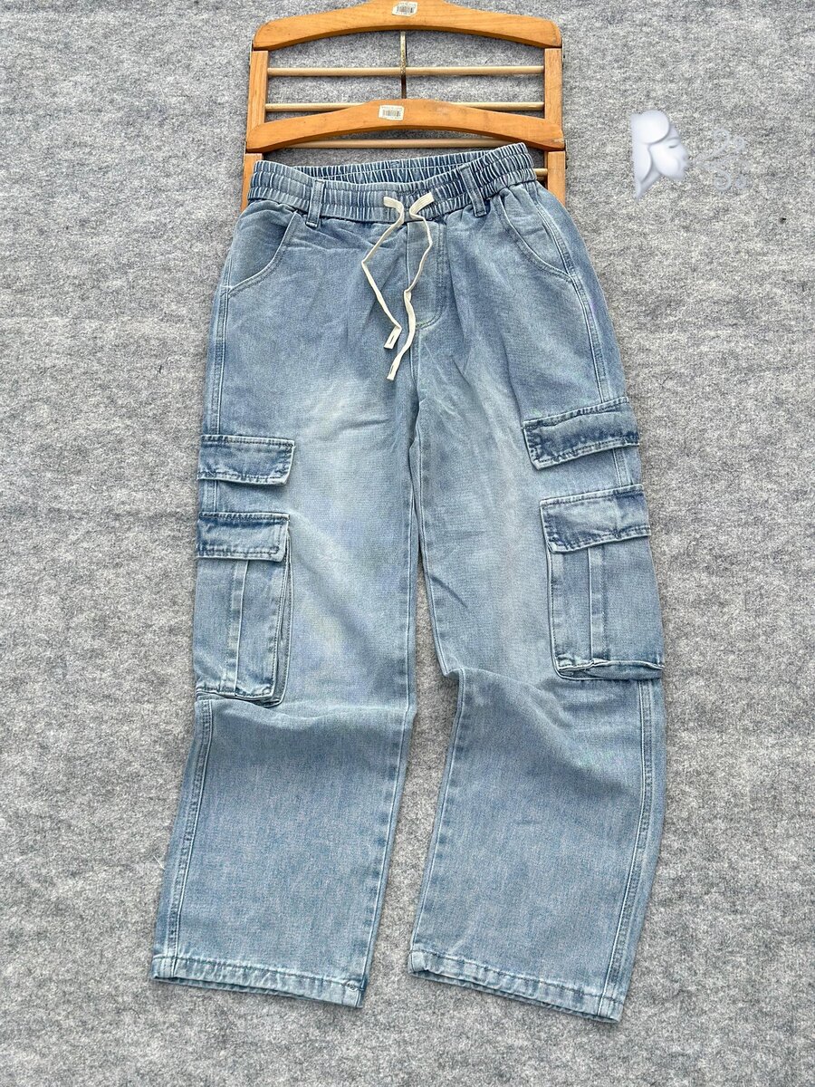 Pantalons cargo en jean pour hommes