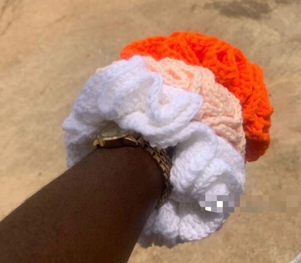 Chouchous en crochet colorés