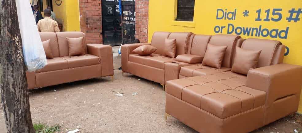 Box Type Leather sofa sets