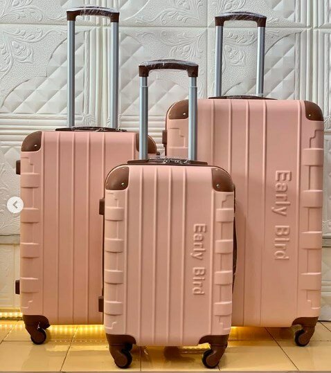 Set of 3 suitcases dusty pink