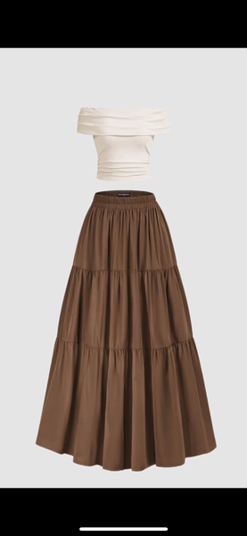 Robe maxi chic en deux pièces