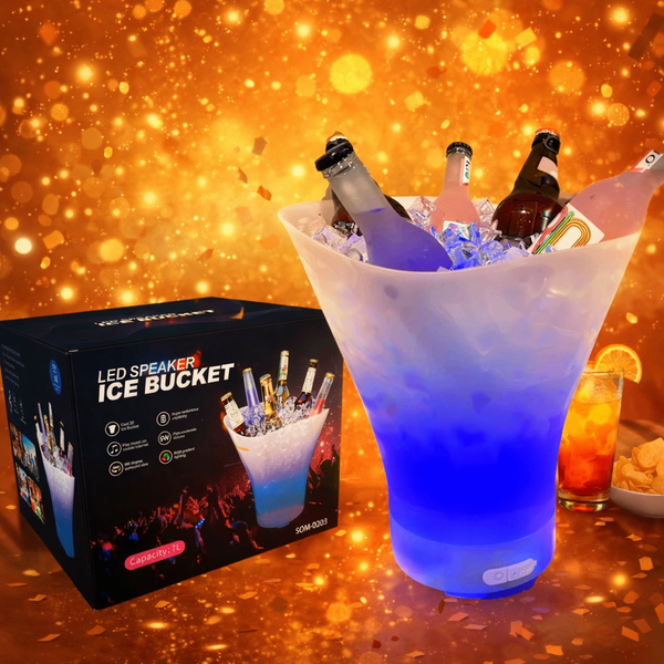 Seau à glace LED avec enceinte Bluetooth