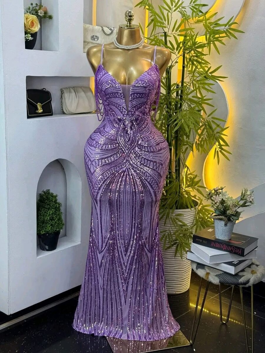 Robe de soirée élégante à paillettes