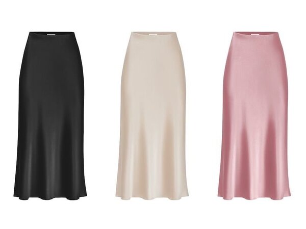 Jupe Midi Satinée Élégante