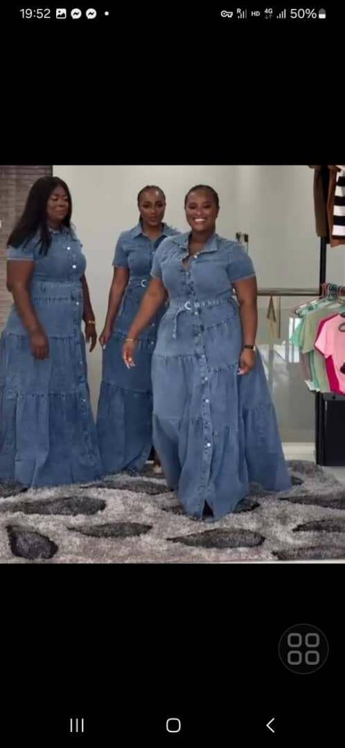 Robe longue en jean élégante