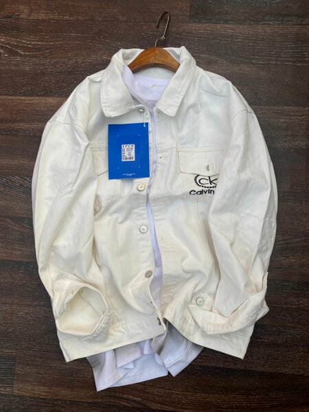 Veste en jean blanche Calvin Klein
