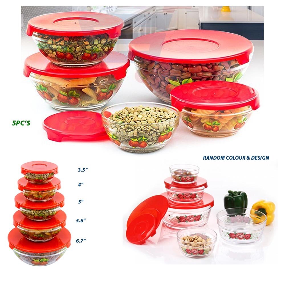 5 in 1 glass bowl set