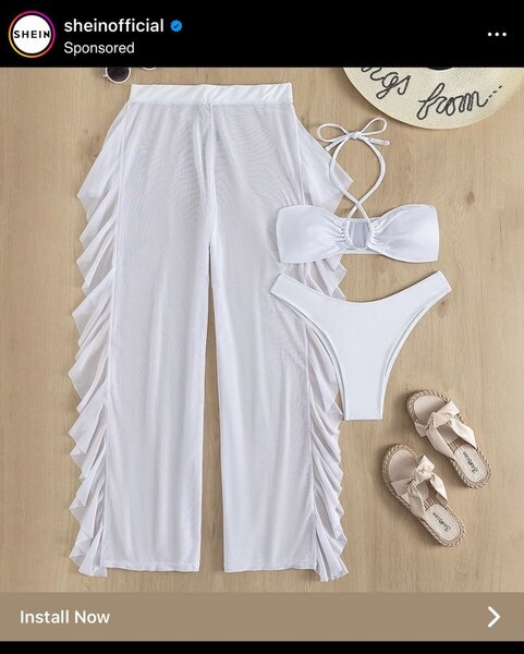 Ensemble de plage blanc tendance