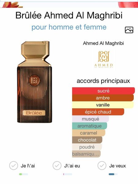 Parfum Brûlée Unisexe Élégant