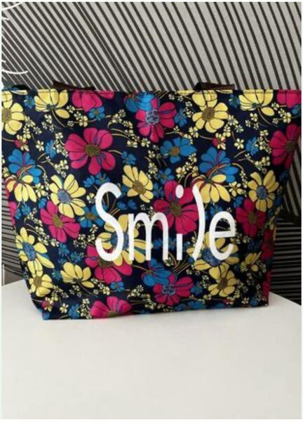 Sac fourre-tout fleuri 'Smile'