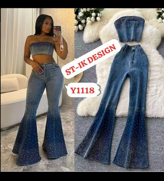 Ensemble Jean Flare Pailleté