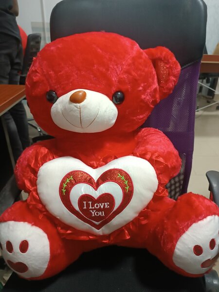 Peluche doudou rouge