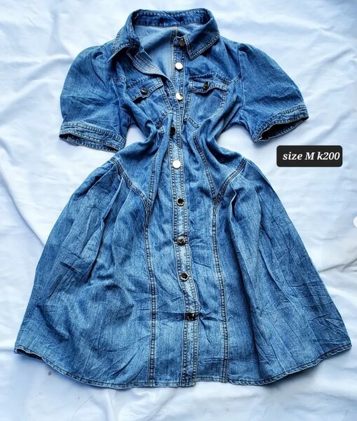 Comfortable and stylish women's denim dress blue