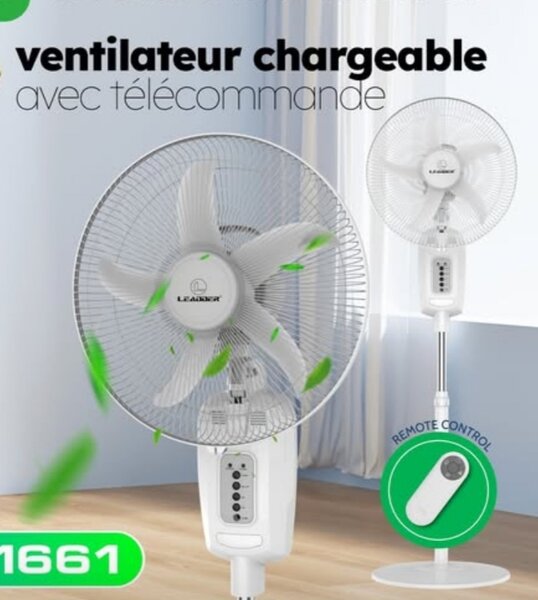 Ventilateur Rechargable Télécommande