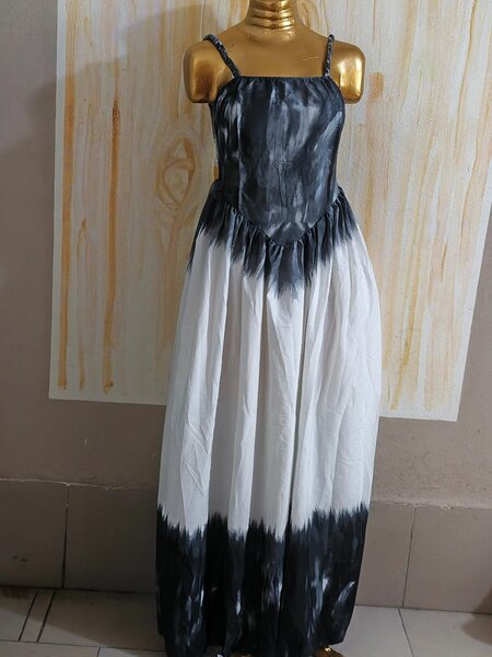 Robe longue tie-dye chic