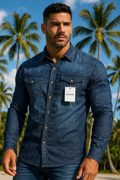 Chemise en jean pour homme