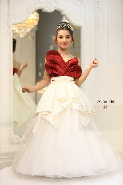 Girls white long gown