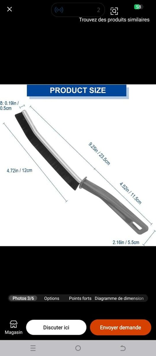 6 Brosses nettoyage flexible