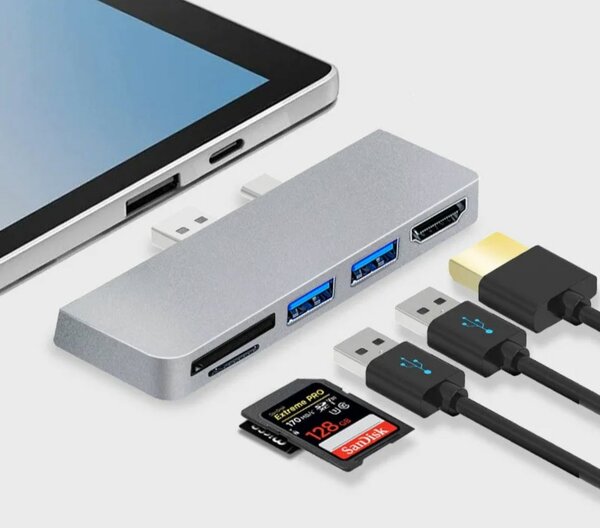 Hub USB 6 en 1 pour Surface p