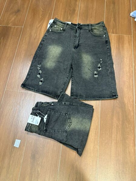Shorts en jean délavé