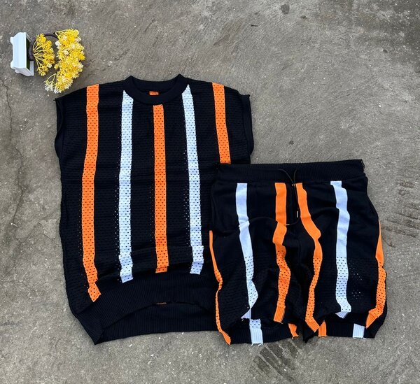 Ensemble mixte à rayures