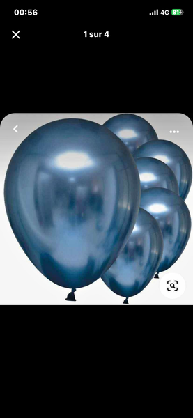 Ballons métallisés bleus pour fête