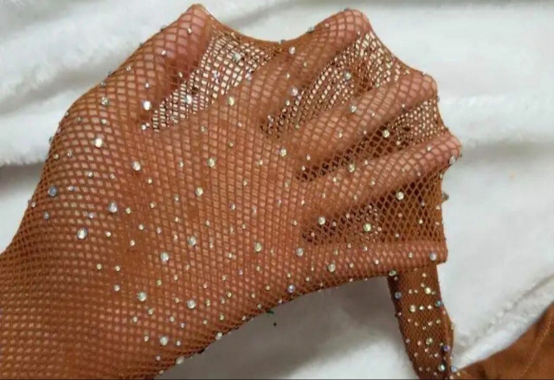 Collants résille scintillants