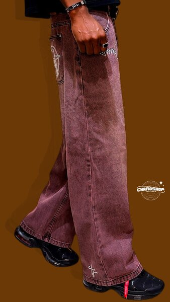 Jean baggy vintage brodé