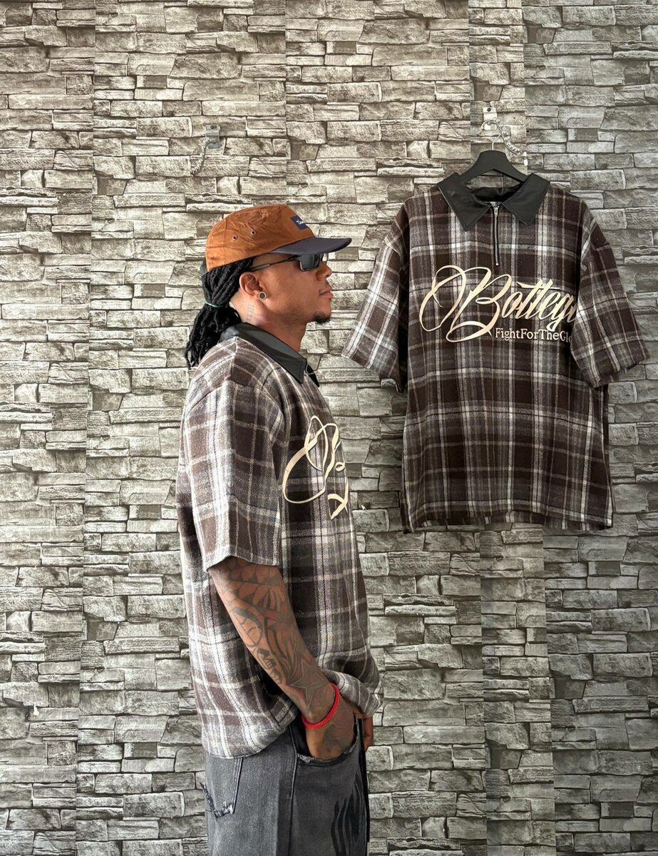 Plaid Oversized Polo Shirt