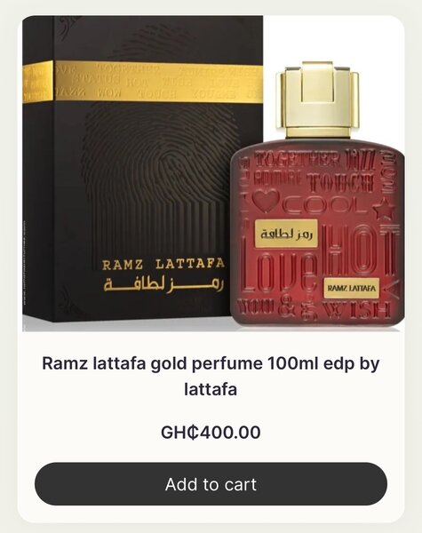 RAMZ GOLD BY LATTAFA 100ml