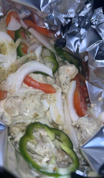 Poulet crémeux en papillote
