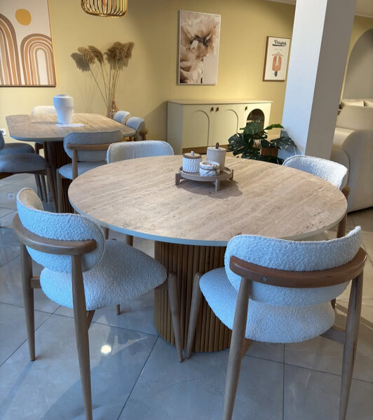 Table à manger ronde en bois