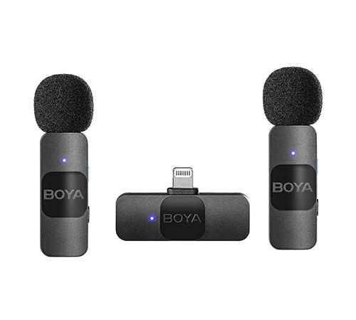 Boya BY-V2 Professional 2.4GHz Wireless Lightning Port Dual Microphone For iOS Devices With Selectable Noise Cancellation