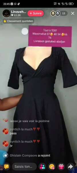 Robe élégante noire