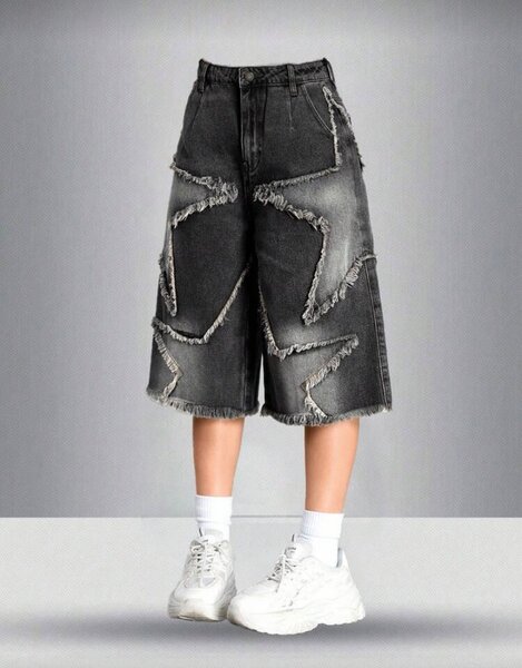 Bermudas en Denim Étoilé