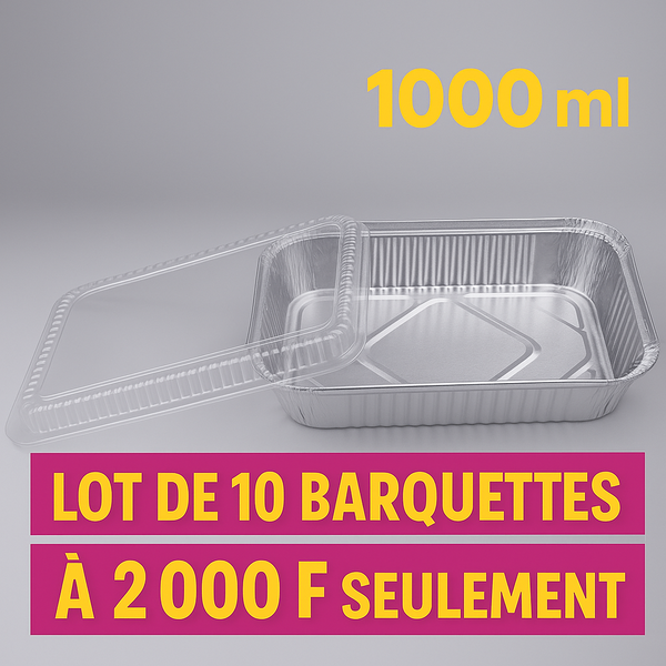 Barquettes en aluminium 1000ml