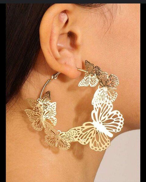 Butterfly statement earrings
