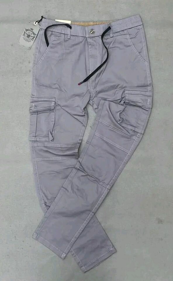 Pantalon cargo gris homme