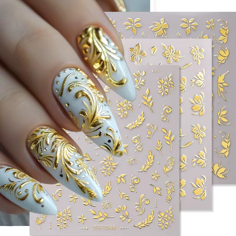 Stickers Nail Art Dorés